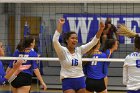 VB vs WSU  Wheaton Women's Volleyball vs Worcester State University. - Photo by Keith Nordstrom : Wheaton, Volleyball